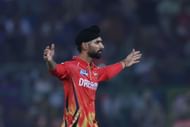 Harpreet Brar celebrates a wicket. (Image Credits: Getty)